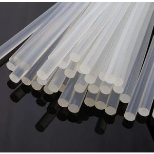 Sıcak Mum Silikon Ince Çubuk Silikon Şeffaf 7,4 mm x 30 cm