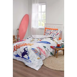 Tek Kişilik Ranforce Nevresim Takımı Kayaking Turuncu