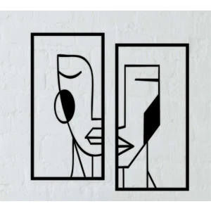 Unt Geometric Face Duvar Dekoru - Süsü, Ahşap Dekoratif Tablo