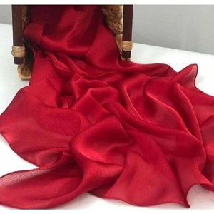 Janjan Abiye Şal Kayma Yapmayan Nefes Alıcı Kırmızı Kadın Şalı 75x185 cm