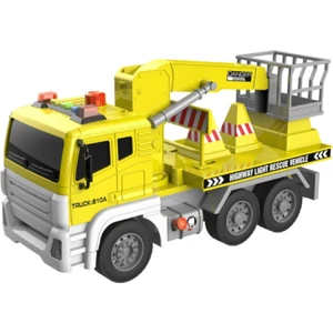 Sürtmeli Sesli Işıklı Sarı Kamyon Vinç 1:12