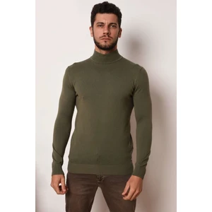 Yarım Balıkçı Slimfit Likralı Erkek Kazak