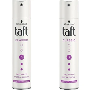 Taft Classic 3 Ekstra Güçlü Saç Spreyi 250ML 2'li