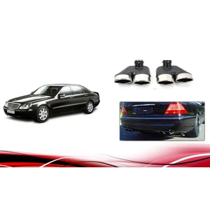 Mercedes w220 egzoz ucu krom çift çıkış komple set s serisi