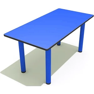 Woody Life Metal Ayaklı Çocuk Mavi Dikdörtgen Masa 60X120