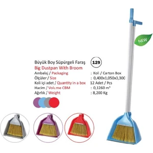 Plastik Büyük Hazneli Fırçalı Faraş Z129
