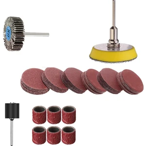 Mini Gravür Makineleri Için  Mop Cırt Taban Flap Disk Silindir Zımpara Seti 70 Parça Takım