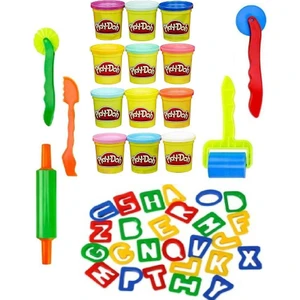 Oyun Hamuru 12 Renk Merdane Harfler Set Play-Doh Oyun Hamuru Seti 12 Renk Merdane Harfler