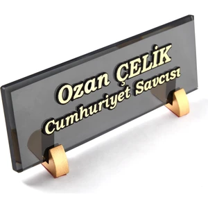 İsme Özel Kabartma Camsız İsimlik Altın