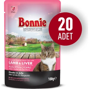 20 Adet Pouch Yetişkin Kedi Maması Kuzu Ciğer 85 gr