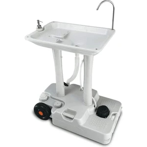 Tekerlekli Portatif Lavabo, 30L Temiz Su Tanklı