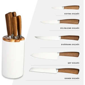 Kuğu Seramik 6 Parça Bıçak Seti