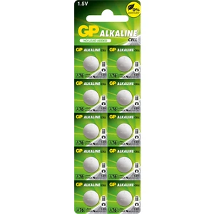 Gp A76-2C10 LR44 Alkalin Düğme Pil 10'lu Paket
