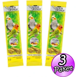 Gold Wings Goldwings Ballı Paraket Sultan-Cennet Papağanı Krakeri 2 x 3'lü