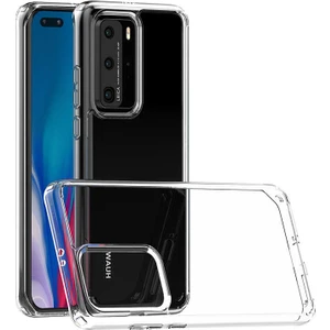 Huawei P40 Pro Kılıf Full Şeffaf Sararmaz Kapak