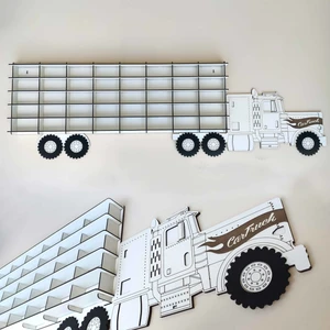 Ahşap Beyaz 40 Araçlık Hobi Araba Rafı