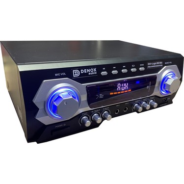 Denox Logic 802 Çift Telsiz Mikrofonlu 120WATT Stereo Amfi Fiyatı