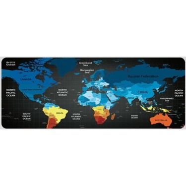 Azemax 70X30 cm Dünya Haritası Desenli Kaydırmaz Taban Mouse Fiyatı