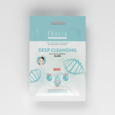 Thalia 3'ü 1 Arada Peeling Yüz Maskesi 15 ML Kaolin Kili ile Tüm Cilt Tipleri için Onarıcı