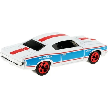 Hot Wheels AMC Rebel Machine Muscle Mania Die-Cast Car - 1:64 Scale, White/Blue