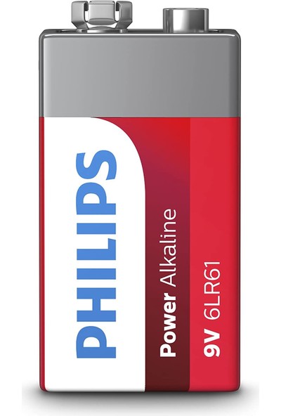 Philips 6LR61P1B/05 Alkaline Battery 9V Pil