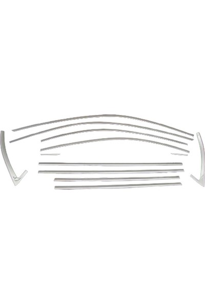 Araba Alışveriş Skoda Octavia 12 Parça Paslanmaz Krom Cam Çerçeve Çıta Seti