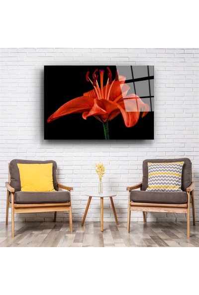 Aras Glass Art Çiçek 3 Cam Tablo