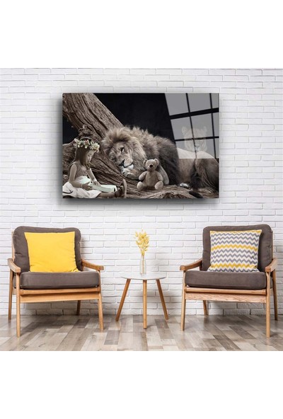 Aras Glass Art Aslan Çocuk Cam Tablo