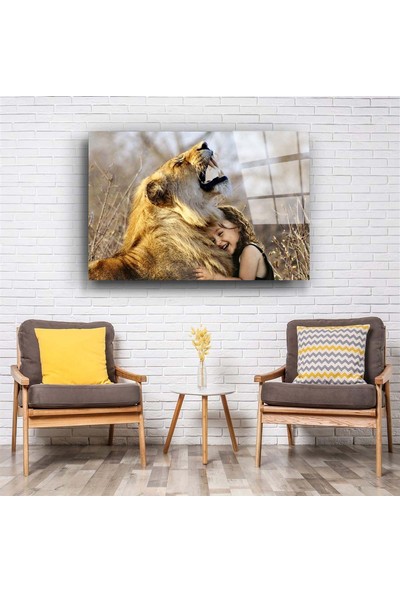 Aras Glass Art Aslan 5 Cam Tablo