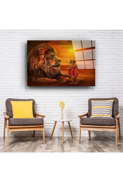 Aras Glass Art Aslan 6 Cam Tablo