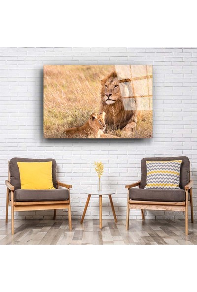 Aras Glass Art Aslan 7 Cam Tablo