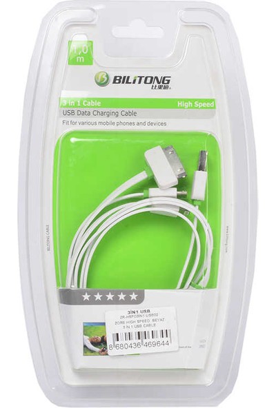 Bilitong High Speed 3 In 1 Lightning Micro Type-C USB Kablo