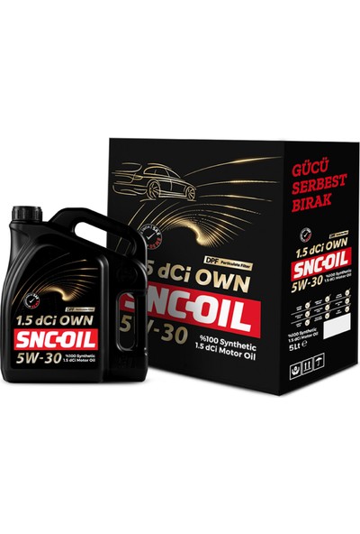 Snc Oil 1.5 Dci Own 5W 30 Motor Yağı 5 Litre Motor Yağı ( Üretim Yılı: 2022 )