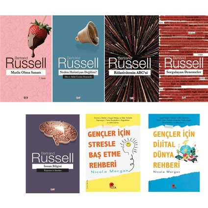 Bertrand Russell Mutlu Olma Sanatı – Neden Hıristiyan Değilim - Rölativitenin Abcsi –sorgulayan Denemeler – Insan Bilgisi + 2 Kitap