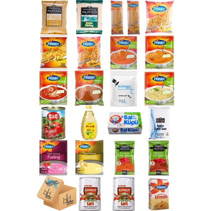 Ramazan Paketi Kumanya Ezrak Gıda Yardım Kolisi 24 Parça 81 nolu Paket