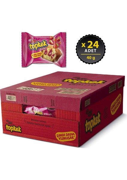 Topkek Çilekli 24 x 40 gr