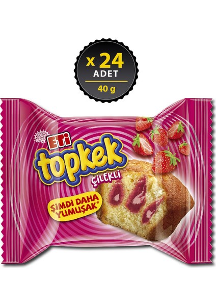 Topkek Çilekli 24 x 40 gr