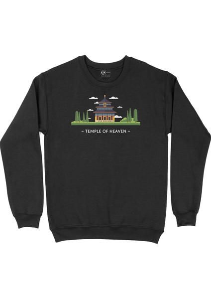 Cennet Tapınağı Siyah Sweatshirt