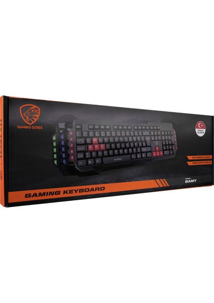 HYK-46 GAMY Siyah USB Yeşil Tuşlu Q Gaming Oyuncu Klavyesi