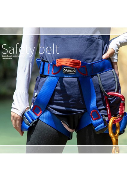 Tırmanma Koşum Emniyet Kemeri Ağacı Tırmanma Rappelling Mavisi (Yurt Dışından)
