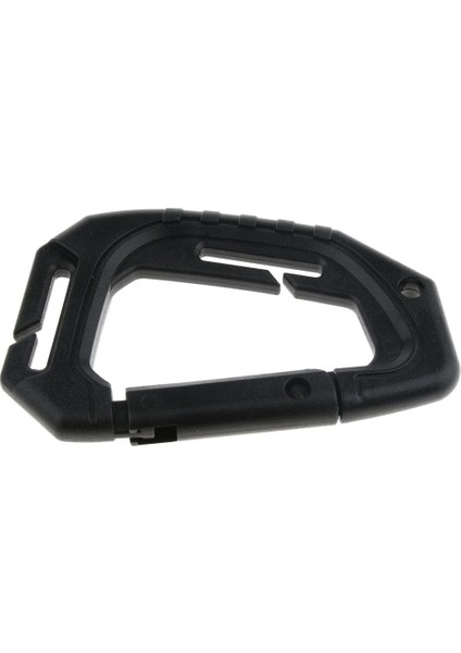 Ağır Plastik Carabiner Klip Snap Kanca Yaylı Karabina Siyah (Yurt Dışından)