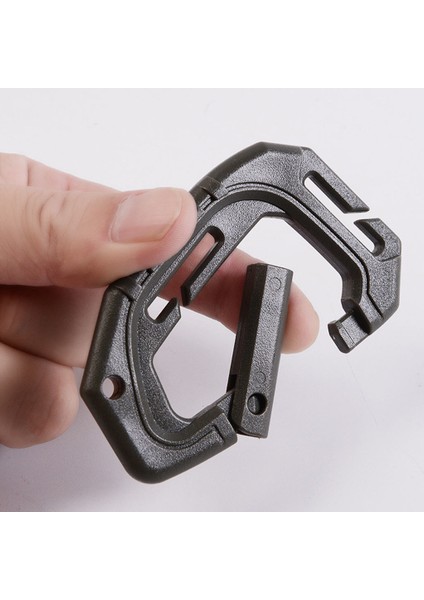Ağır Plastik Carabiner Klip Snap Kanca Yaylı Karabina Siyah (Yurt Dışından) fırsatları