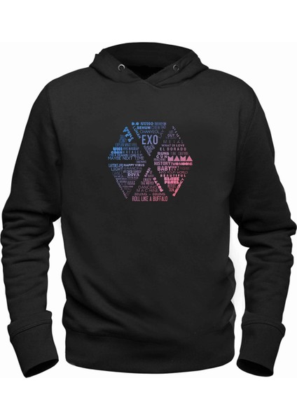 Exo Siyah Çocuk Sweatshirt