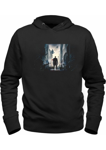 Hitman Baskılı Çocuk Siyah Sweatshirt
