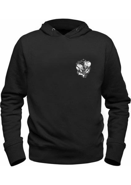 Gemini Dijital Resim Baskılı Çocuk Siyah Sweatshirt