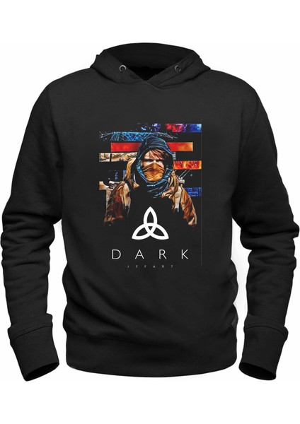 Dark Baskılı Çocuk Siyah Sweatshirt
