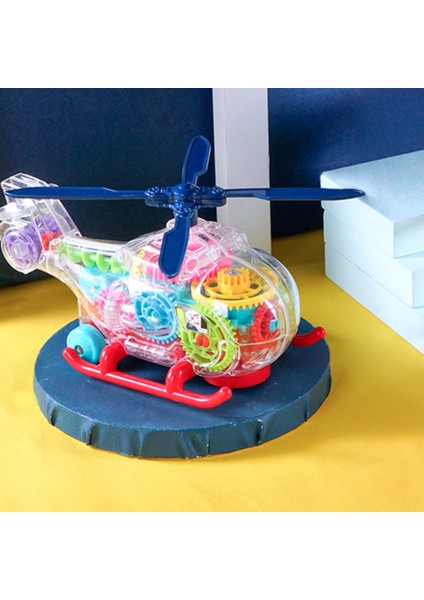 Şeffaf Dişli Helikopter Oyuncak Model Aydınlatma Müzik Uçak Oyuncakları Çocuk Için (Yurt Dışından) fırsatları