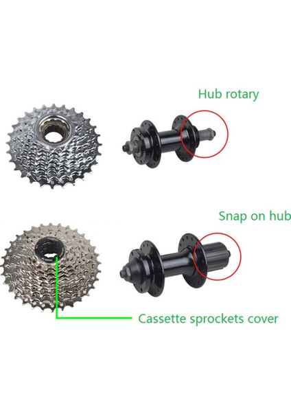 Bisiklet Disk Fren Hubs Ön Arka Rulmanlar Hub Seti W / Lever 32H Kaset Hubs  (Yurt Dışından)