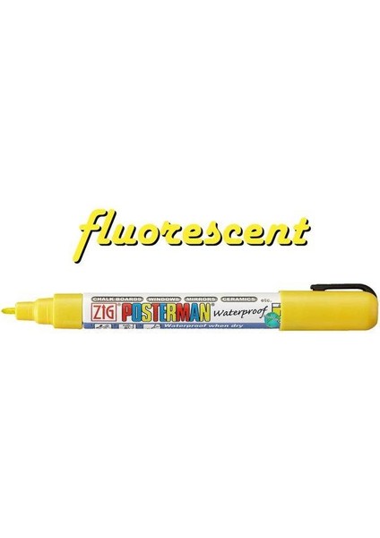 Posterman Waterproof Boyama Markeri Fine Uç 1 mm Fluo Sarı