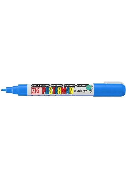 Posterman Waterproof Boyama Markeri Fine Uç 1 mm Mavi